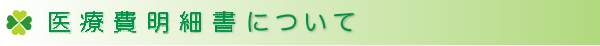 医療費明細書について